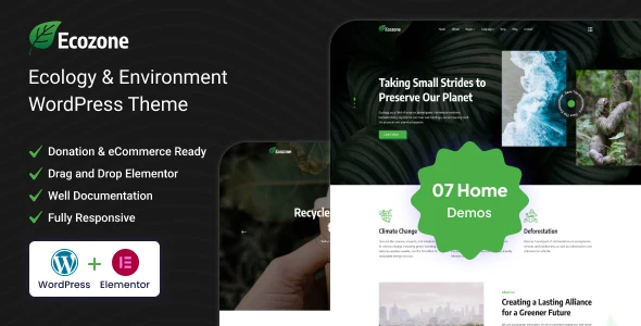 Ecozone – Ecology & Environment WordPress Theme